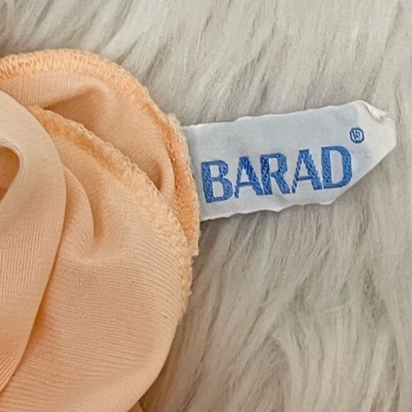 Vintage 70’s Peach Nylon & Lace Maxi NightGown Plunging Neckline L - Picture 9 of 10